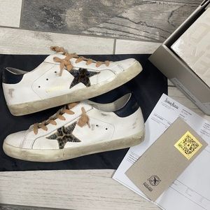 GOLDEN GOOSE Superstar super star Leopard star Size 39